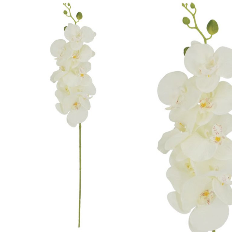 ARTIFICIAL ORCHID BRANCH CHAMPAGNE 90CM