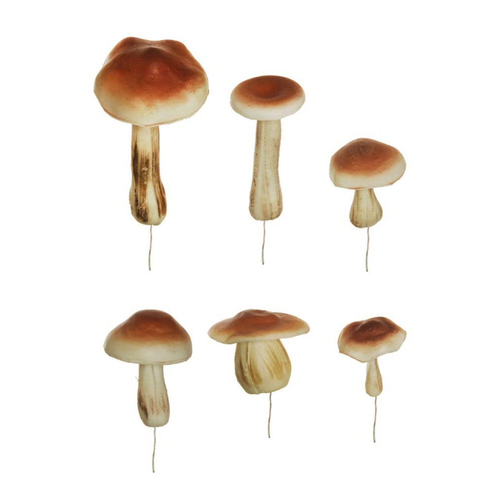 ARTIFICIAL MUSHROOM REAL TOUCH (SET 6 PIECES)