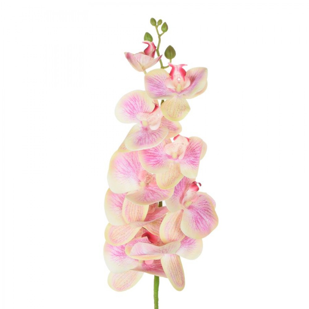ARTIFICIAL ORCHID BRANCH REAL TOUCH CREAM/PINK 98CM