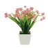 GREENERY IN FLOWER POT WITH PINK FLOWER 23CM