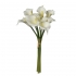 ARTIFICIAL CALLA BOUQUET REAL TOUCH CREAM 33CM