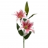 ARTIFICIAL LILY BRANCH REAL TOUCH PINK 80CM