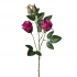 ARTIICIAL TRIPLE ROSE BRANCH FUCHSIA 56CM