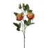 ARTIICIAL TRIPLE ROSE BRANCH ORANGE 56CM