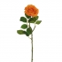 ARTIFICIAL ROSE BRANCH ORANGE 65CM
