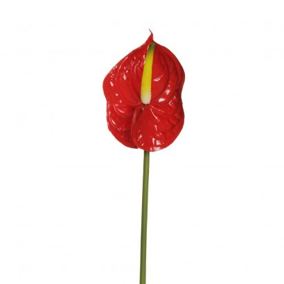 ARTIFICIAL ANTHURIUM BRANCH REAL TOUCH 69CM - 1