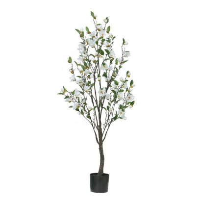 ARTIFICIAL MAGNOLIA TREE WHITE 140CM - 1