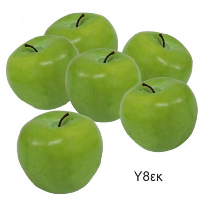 ARTIFICIAL APPLE GREEN (SET 6 PIECES) 8CM