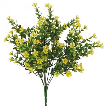 ARTIFICIAL GREENERY BOUQUET WITH YELLOW FLOWER 36CM - 1