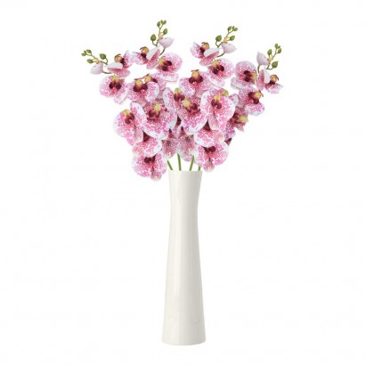 ARTIFICIAL ORCHID BRANCH REAL TOUCH WHITE/FUCHSIA 98CM - 2