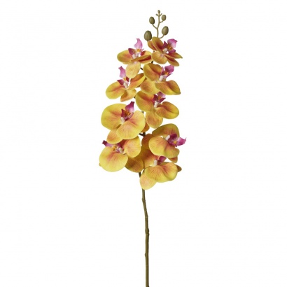 ARTIFICIAL ORCHID BRANCH REAL TOUCH YELLOW 94CM