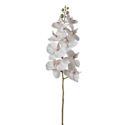 ARTIFICIAL ORCHID BRANCH REAL TOUCH WHITE 94CM