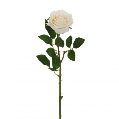 ARTIFICIAL ROSE BRANCH CREAM 65CM