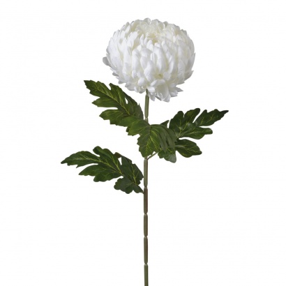 ARTIFICIAL CHRYSANTHEMUM BRANCH WHITE 75CM